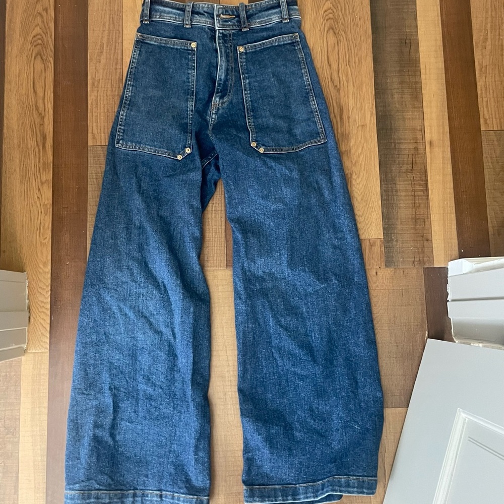 Zara 70’s cropped workwear jean